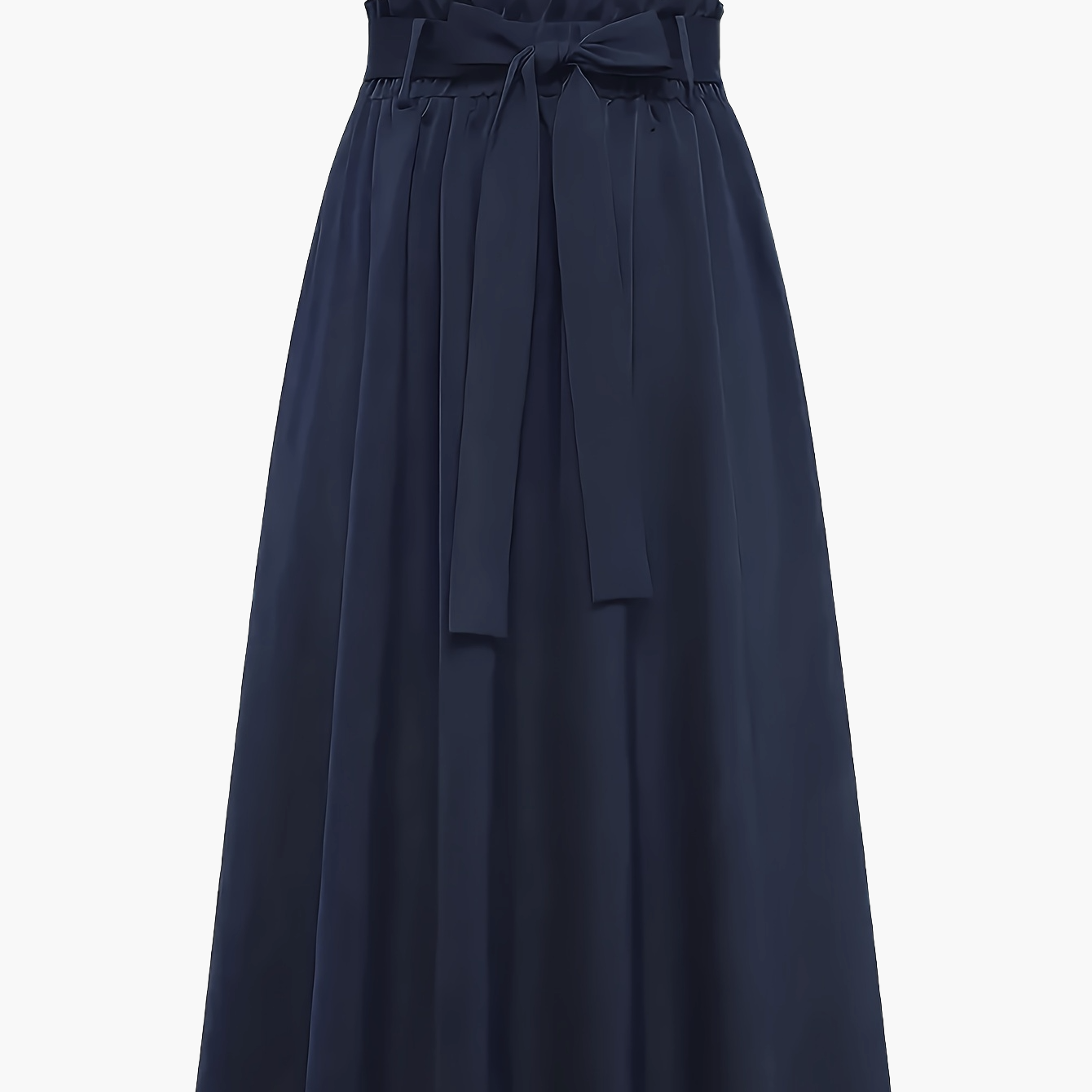 Dam Kjol Midja med Knytband Elegant A-Linje Vardagsstil