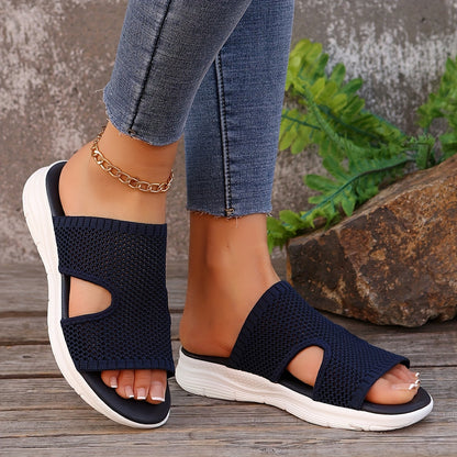 Damers sportiga slip-in sandaler med andningsfunktion och modern komfort för vardag och fritid