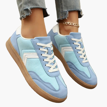 Dam Sneakers Retro Stil Färgblock Vardagsskor