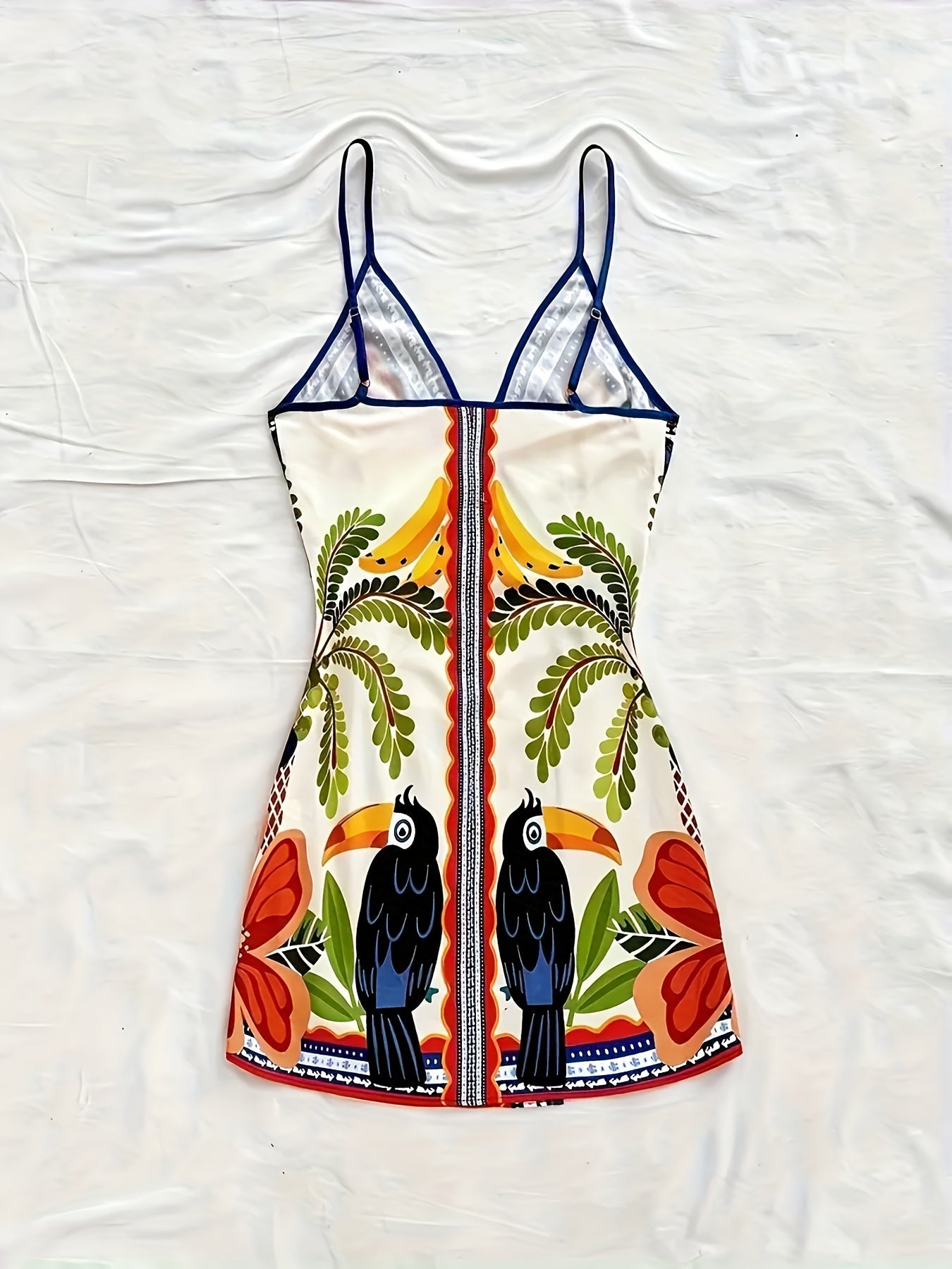 Dam Tropicalisk Omlottklänning Semester Stil V-neck