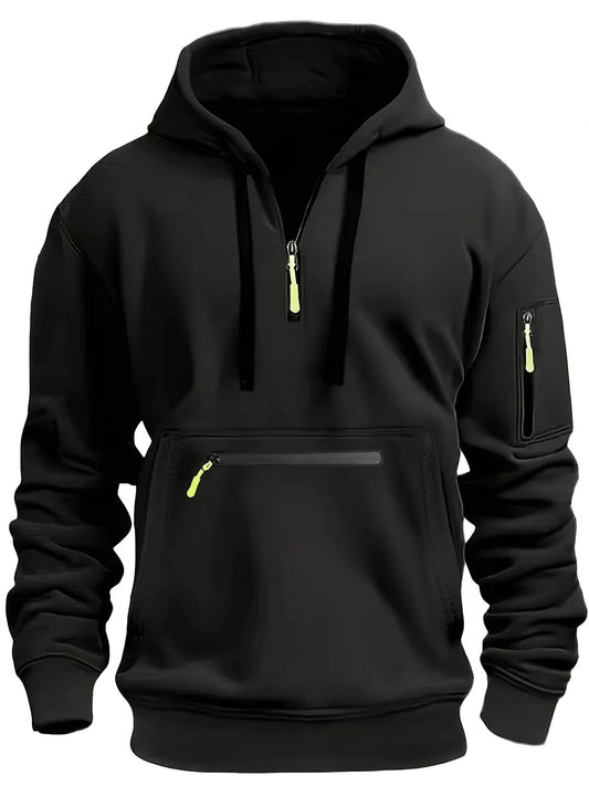 Nils - Praktisk hoodie med flera fickor för herrar