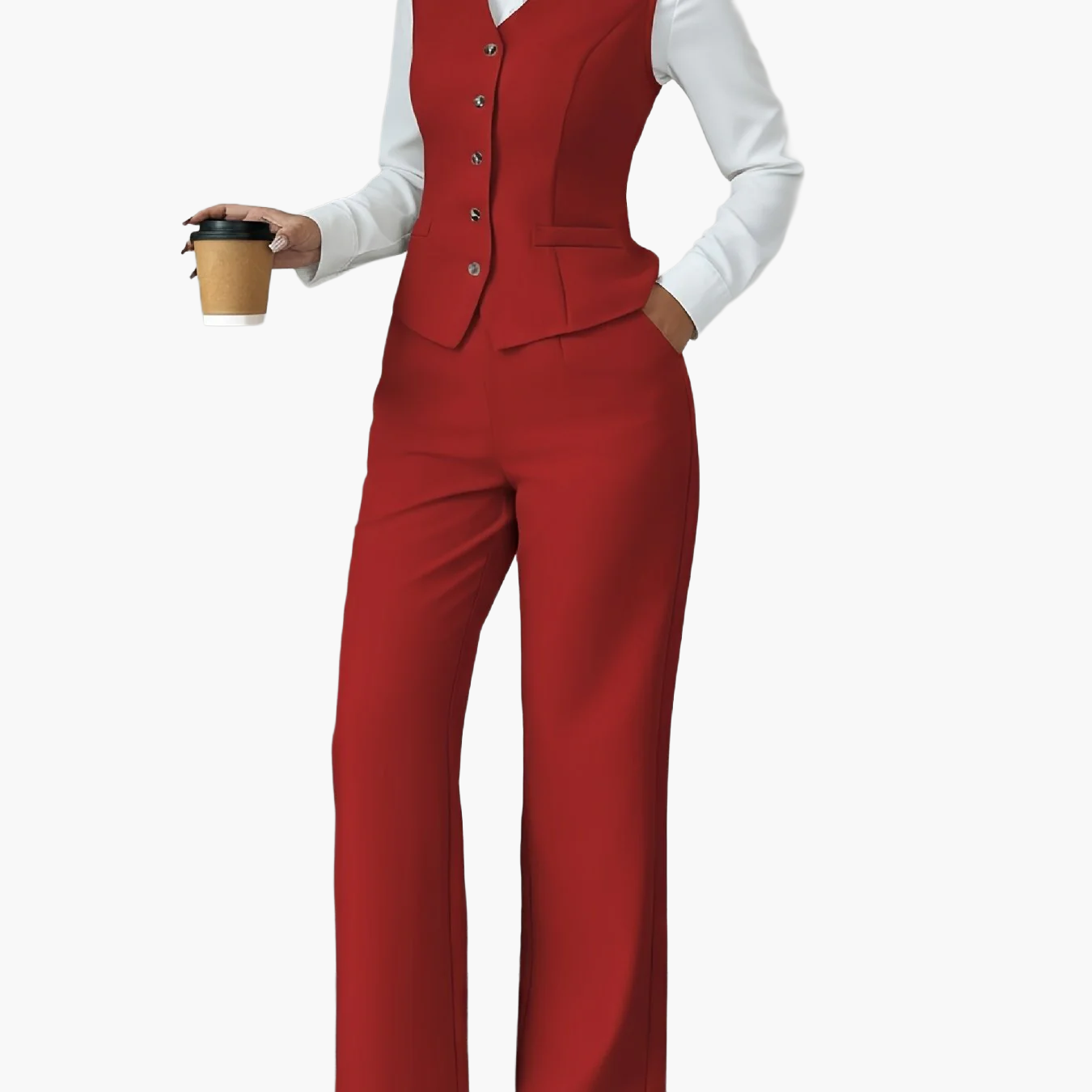 Damkostym Elegant Västdress för Kontor och Vardag