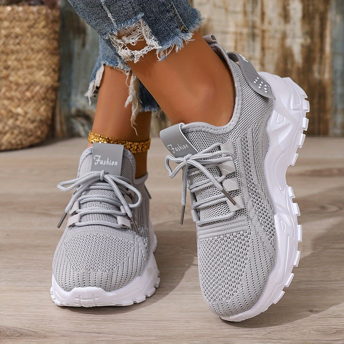 Dam Sneakers Sportig Stil Löparskor för Vardagsbruk och Träning