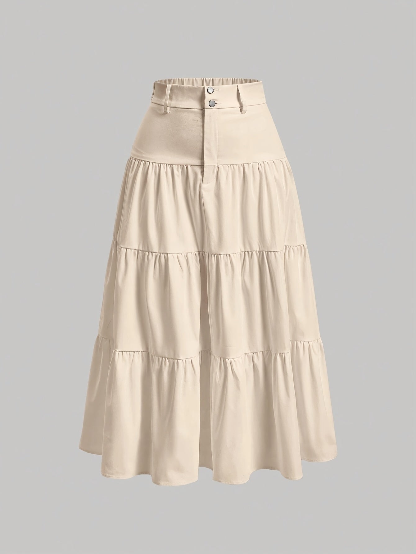 Dam Kjol A-linje Elegant Hög Midja Vår/Sommar