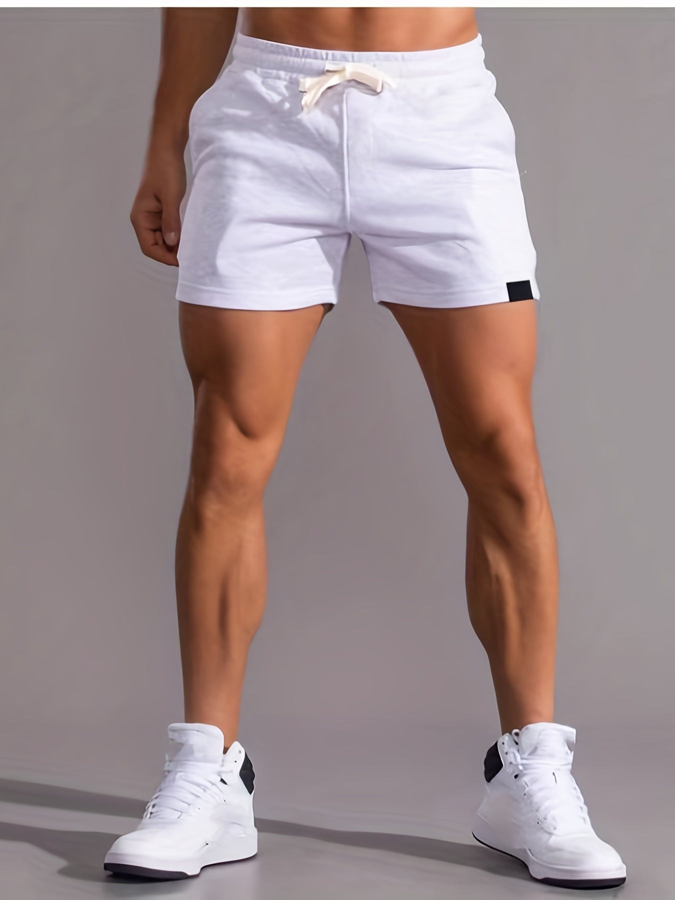 Herr Shorts Sportiga Träningsshorts med Snörning – Perfekt för Gym och Aktiv Livsstil