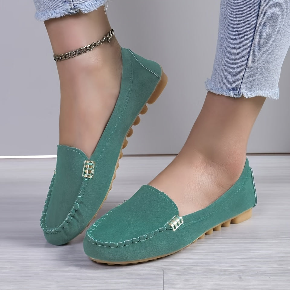 Damloafers för vardag och fritid – Klassiska mockasiner med komfortsula