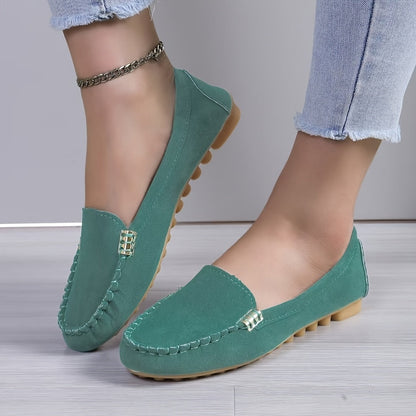 Damloafers för vardag och fritid – Klassiska mockasiner med komfortsula