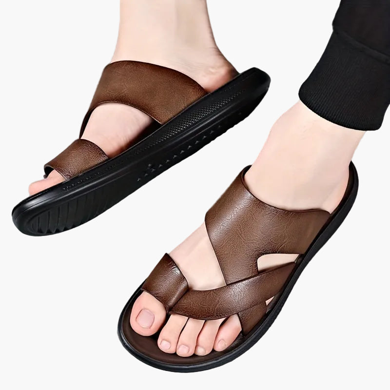 Herrsandaler för vardag och fritid – Sportig design, öppen tå, bekväma slip-on