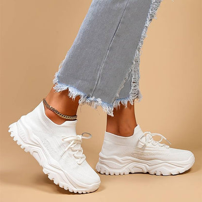 Dam Sneakers Sportiga Chunky Walkingskor för Komfort och Smärtlindring