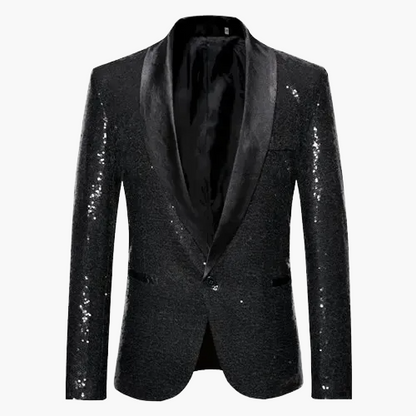 Herr Paljettkavaj Fest Blazer Slim Fit Partykläder
