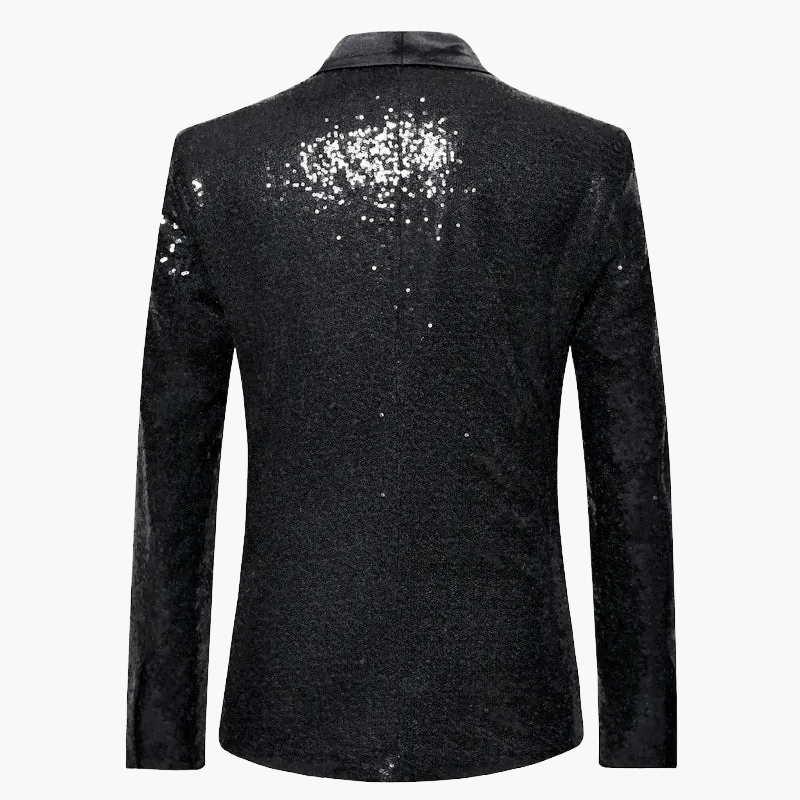 Herr Paljettkavaj Fest Blazer Slim Fit Partykläder