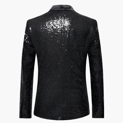 Herr Paljettkavaj Fest Blazer Slim Fit Partykläder