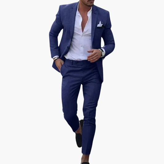 Herr Slim Fit Kostym – Modern Stilfull Tvådelad Kostym för Fest och Arbete