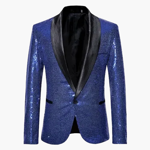 Herr Paljettkavaj Fest Blazer Slim Fit Partykläder