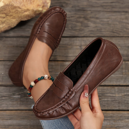Damloafers Klassisk Stil Flexibel Bekväm Vardags- och Kontorssko