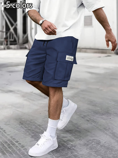 Herr Cargo Shorts Med Fickor – Avslappnad Urban Stil För Vardag och Träning