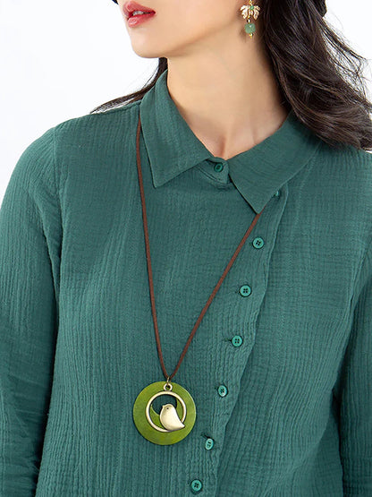 Retro Halsband med Fågelmotiv – Unisex Accessoar för Fest och Vardag