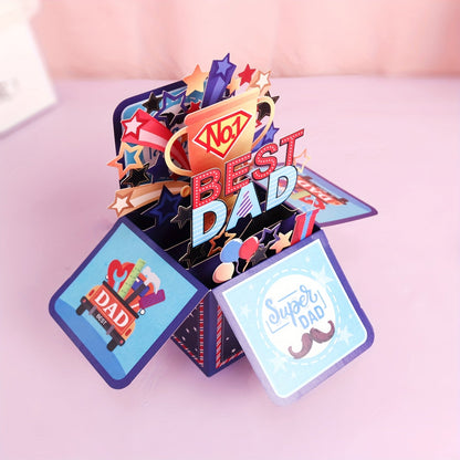 3D Pop-Up Gratulationskort för Herr – Bästa Pappa, Fars Dag och Födelsedag