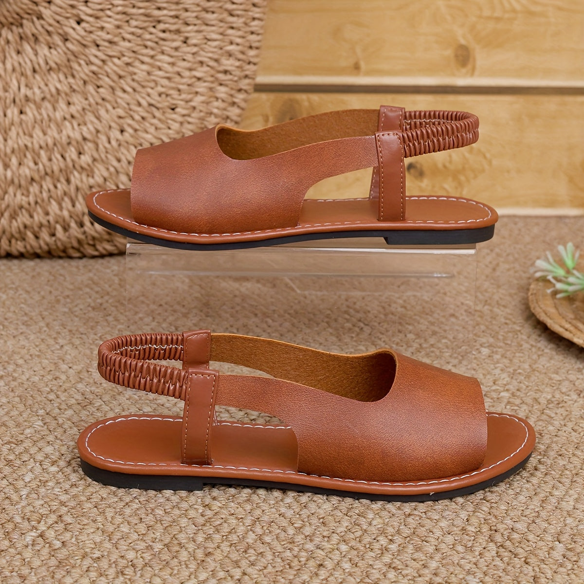 Dam Sandaler med Flätad Häl för Vardagsbruk - Bekväma Slingbacks för Sommar och Fritid