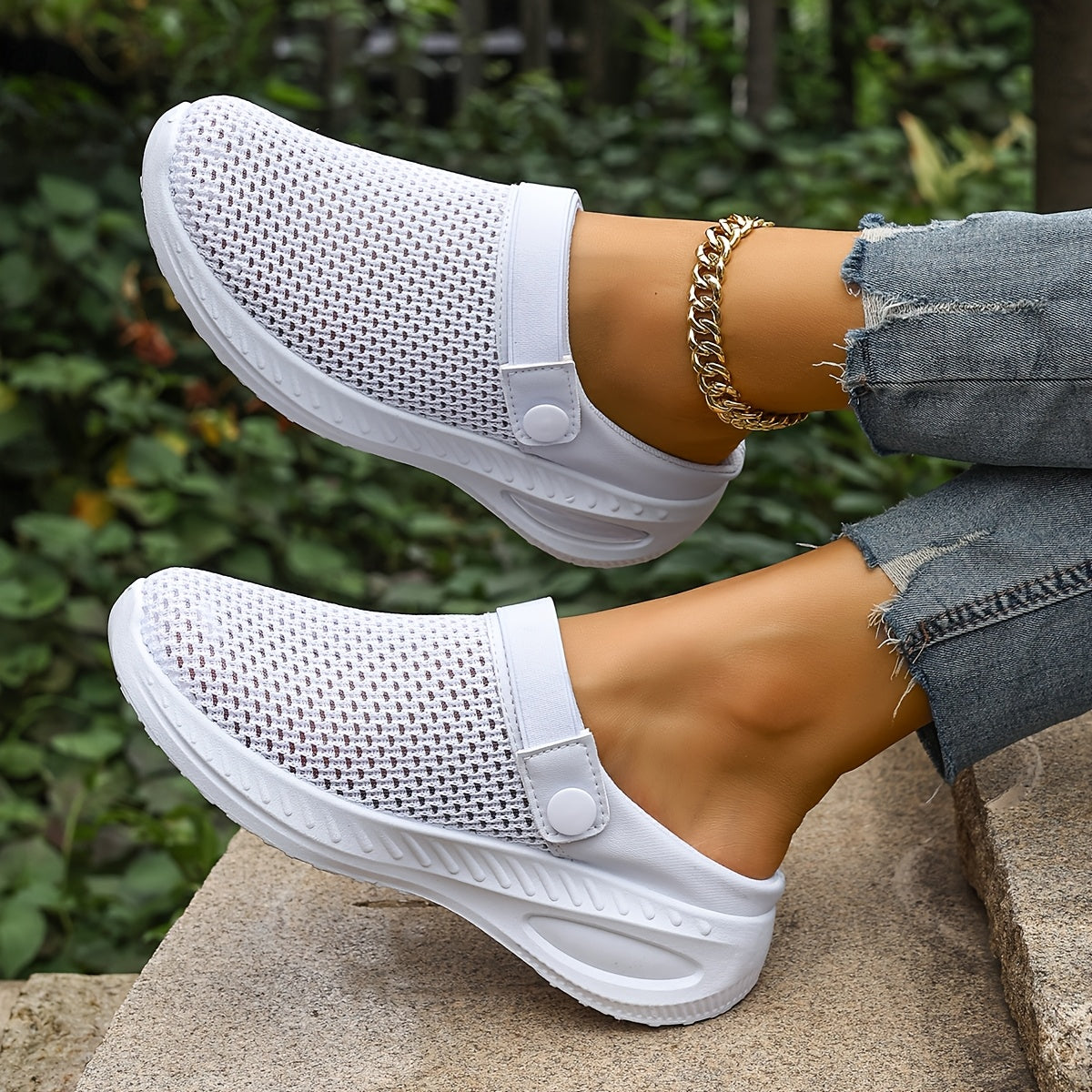 Dam Tofflor Sportiga Slip-on Skor för Vardag och Fritid
