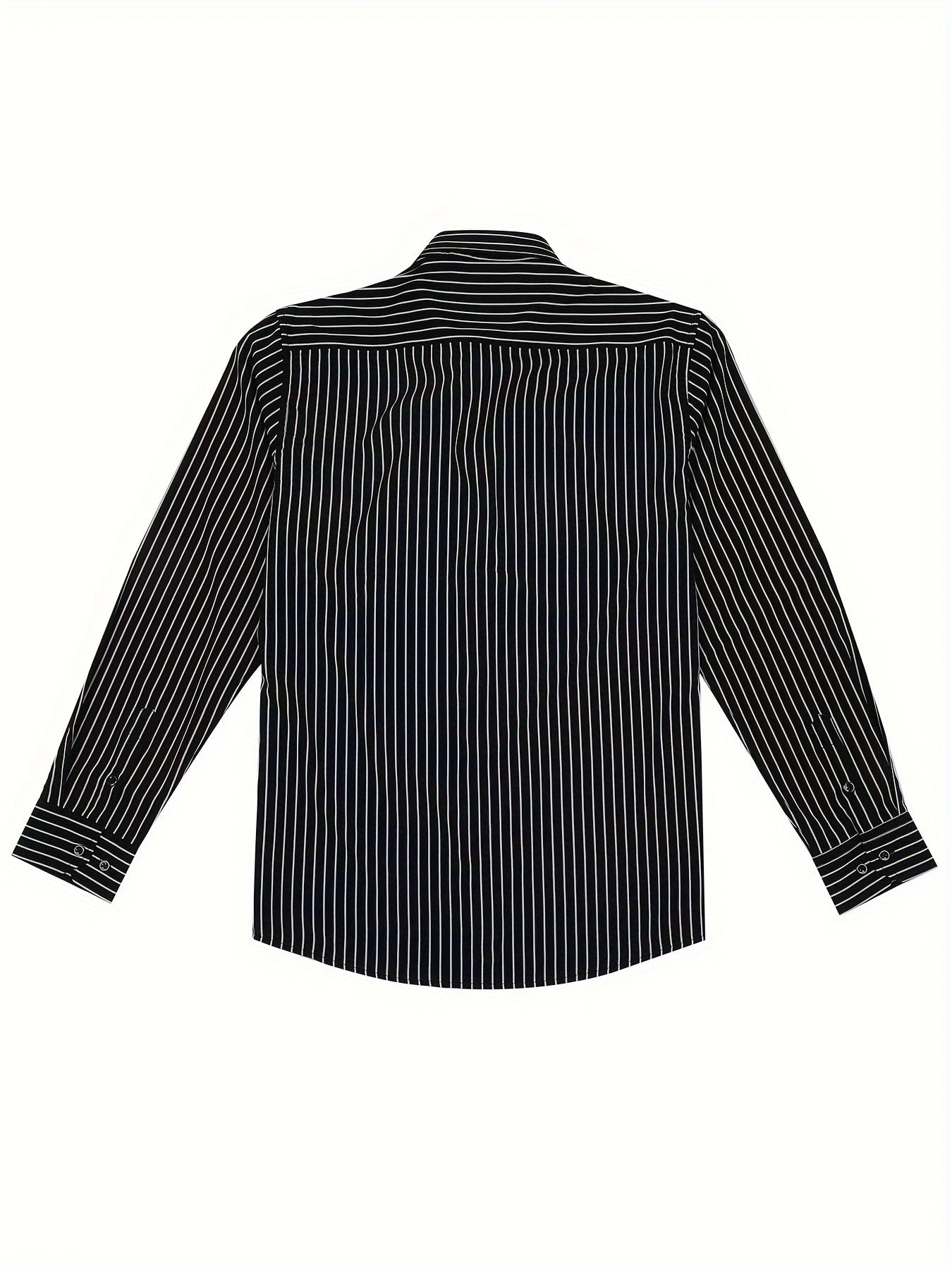 Herrskjorta Slim Fit Randig Stil för Vardagsbruk och Utekvällar