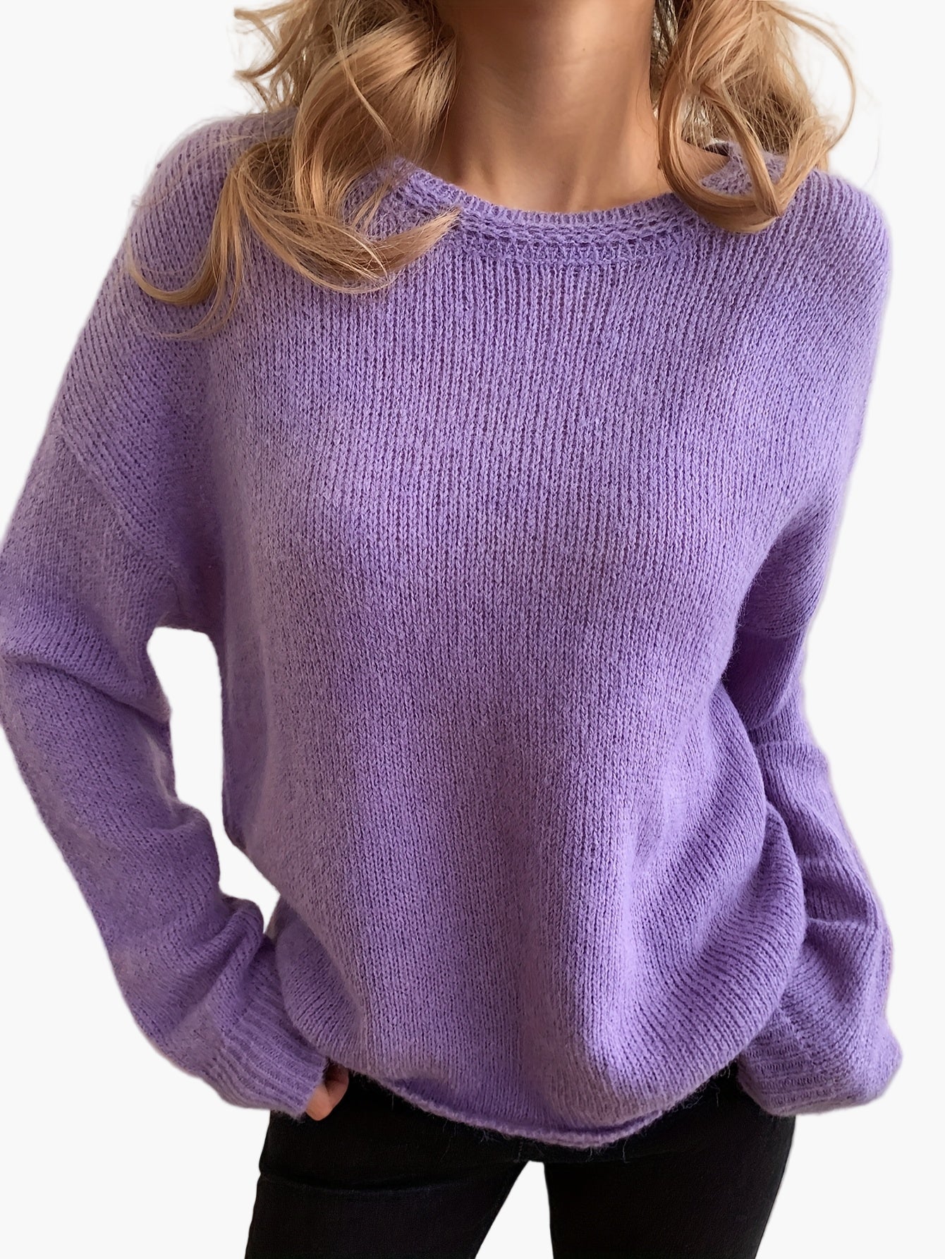 Damstickad tröja med avslappnad passform – Elegant vardagsstil