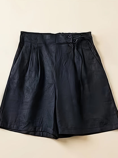 Dam Bermuda Shorts med Hög Midja och Avslappnad Passform – Perfekt för Sommarens Vardag