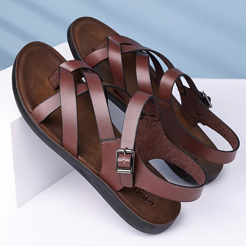 Herr Sandaler – Klassiska Outdoor Sandaler med Spänne för Vandring och Fritid