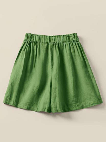 Dam Bermuda Shorts med Hög Midja och Avslappnad Passform – Perfekt för Sommarens Vardag