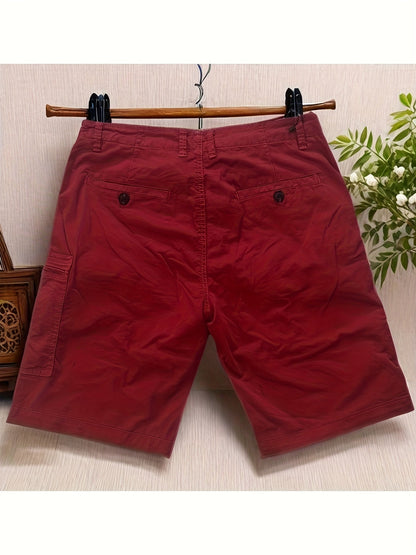 Herr Cargo Shorts med Flera Fickor för Sommar och Fritid