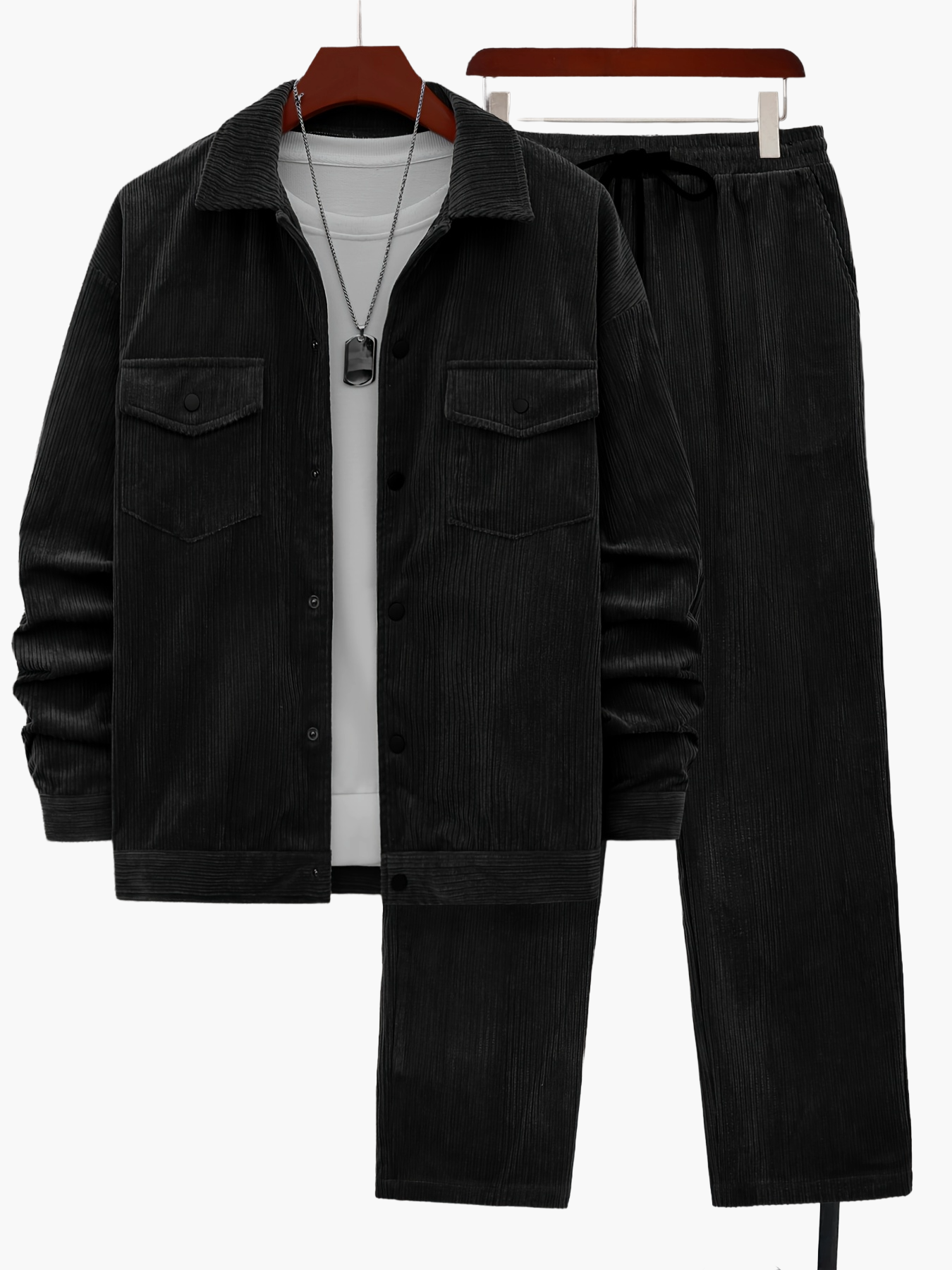 Herrset – Avslappnad jacka och byxa, modern stil för höst och vinter