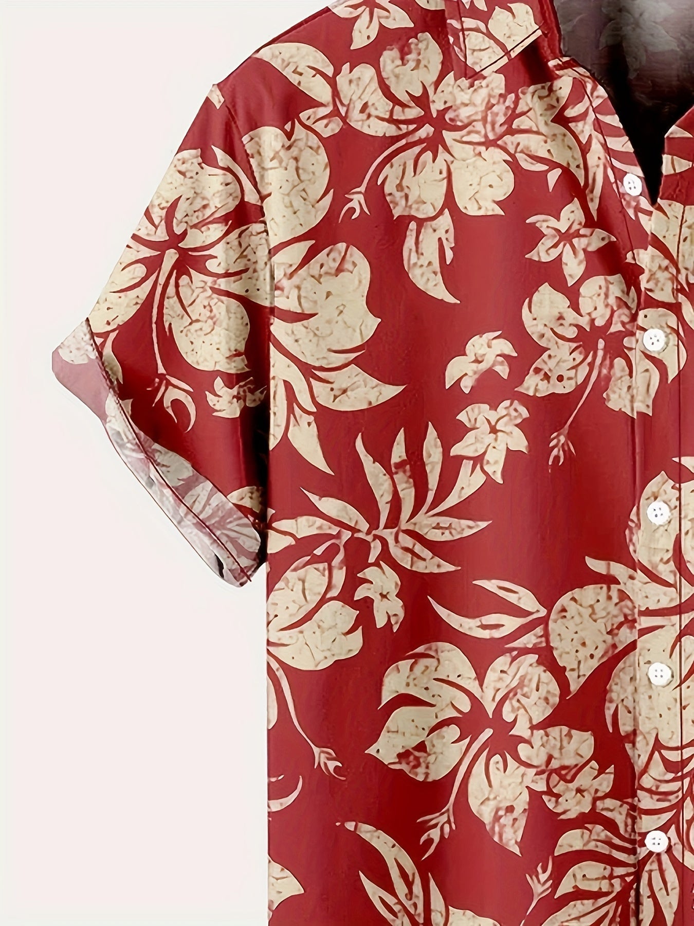 Herr Skjorta Hawaii-Style Blommig Kortärmad Sommar Semester
