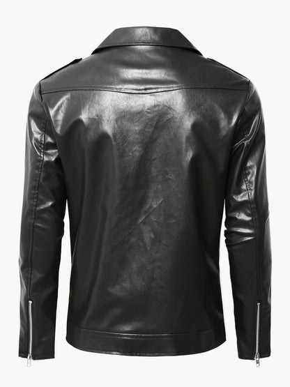 Herr Vintage Bikerjacka – Modern Streetwear Med Stil
