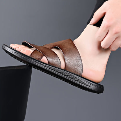 Herrsandaler för vardag och fritid – Sportig design, öppen tå, bekväma slip-on