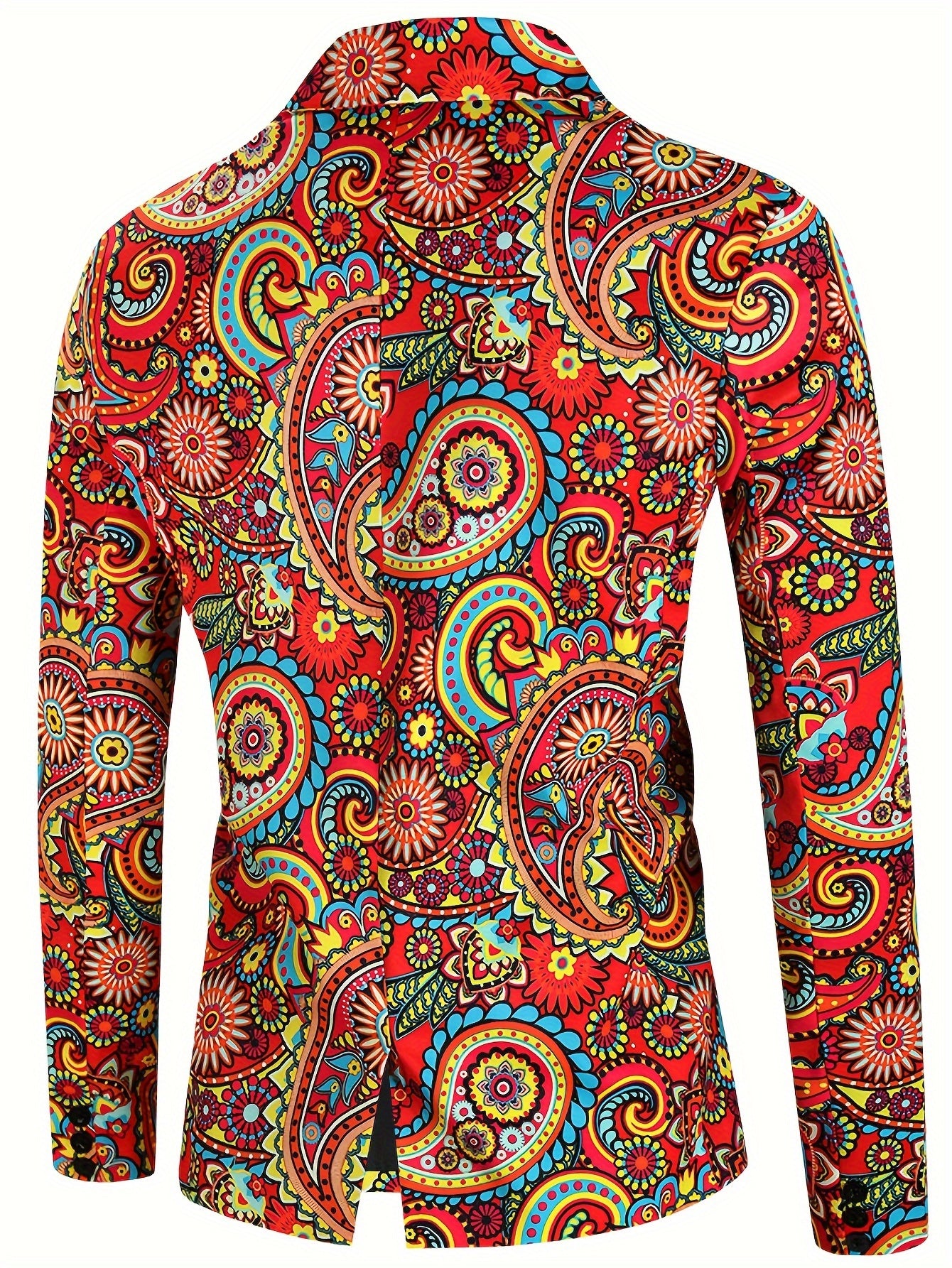 Herrkostym Tvådelad Paisley Mönstrad Festkostym – Modern och Unik Stil för Särskilda Tillfällen