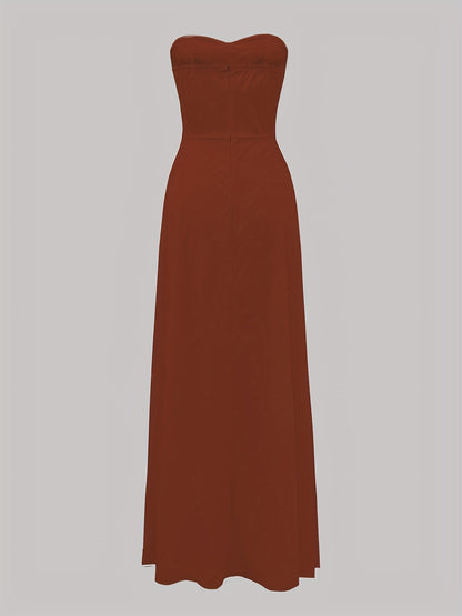Dam Elegant Aftonklänning Bandeau Stil Fest och Gala