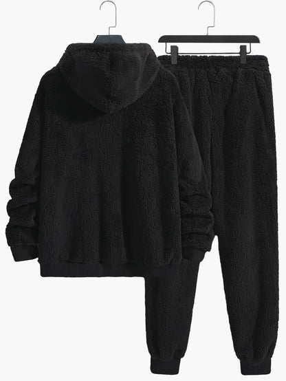 Herrarnas mysiga tvådelade lounge-set med huva – avslappnad höst/vinter-outfit