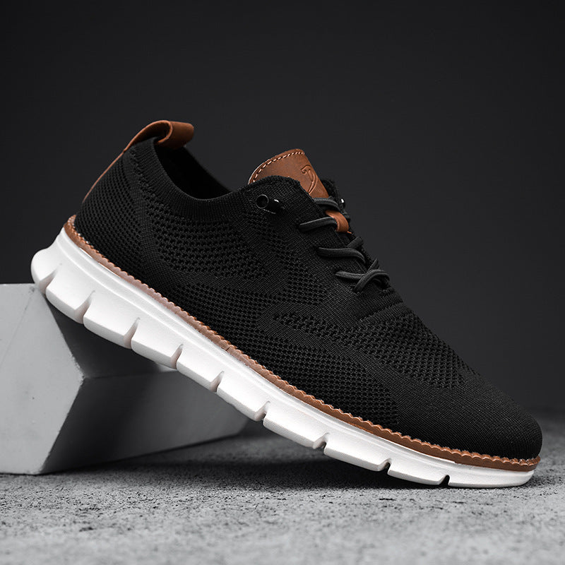 Herr Sneakers Stickad Lättviktsko för Vardag och Fritid