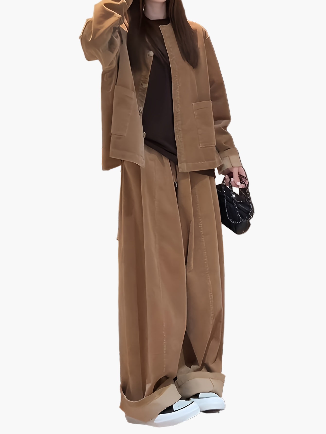Dam Kostymset Loungewear Avslappnad Passform Höst/Vinter Elegant