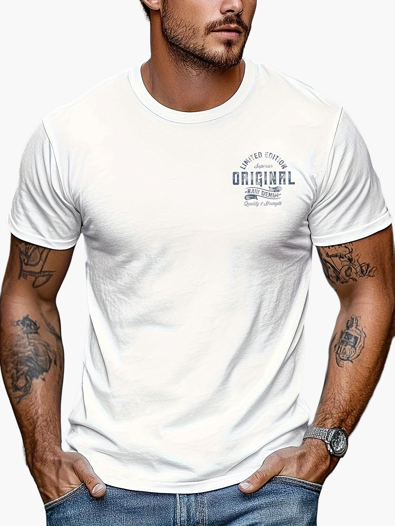 Herr T-shirt Original Limited Edition – Trendig och Bekväm Vardagsstil