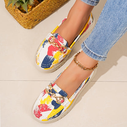Damloafers med kedjedekor – Modern Slip-on för Vardagsbruk och Mode