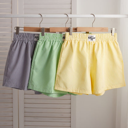 Damers randiga avslappnade pyjamasshorts – perfekt för vardagskomfort och sommar