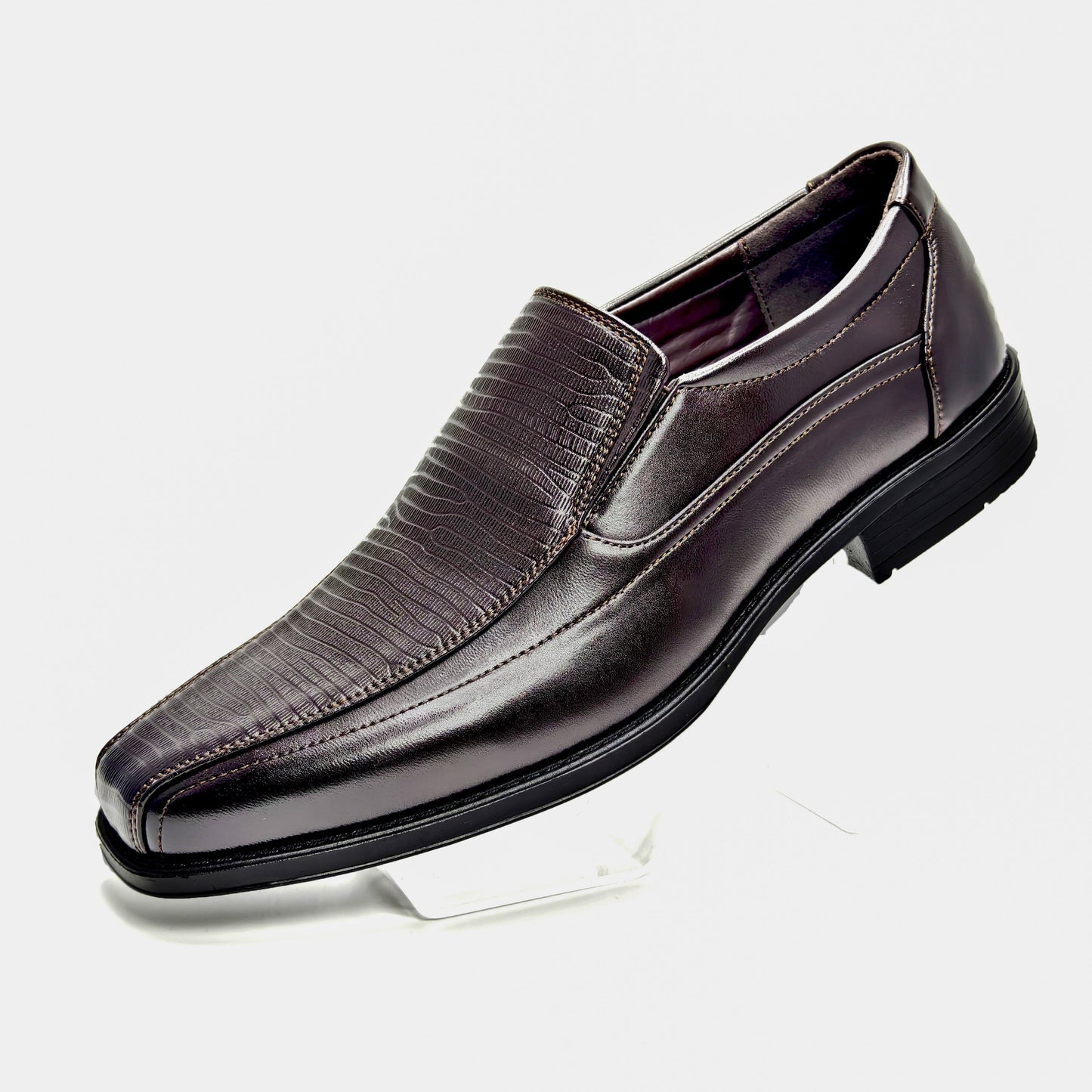 Herr Business Slip-On Skor med Fyrkantig Tå för Utomhus och Vardag