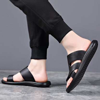 Herrsandaler för vardag och fritid – Sportig design, öppen tå, bekväma slip-on