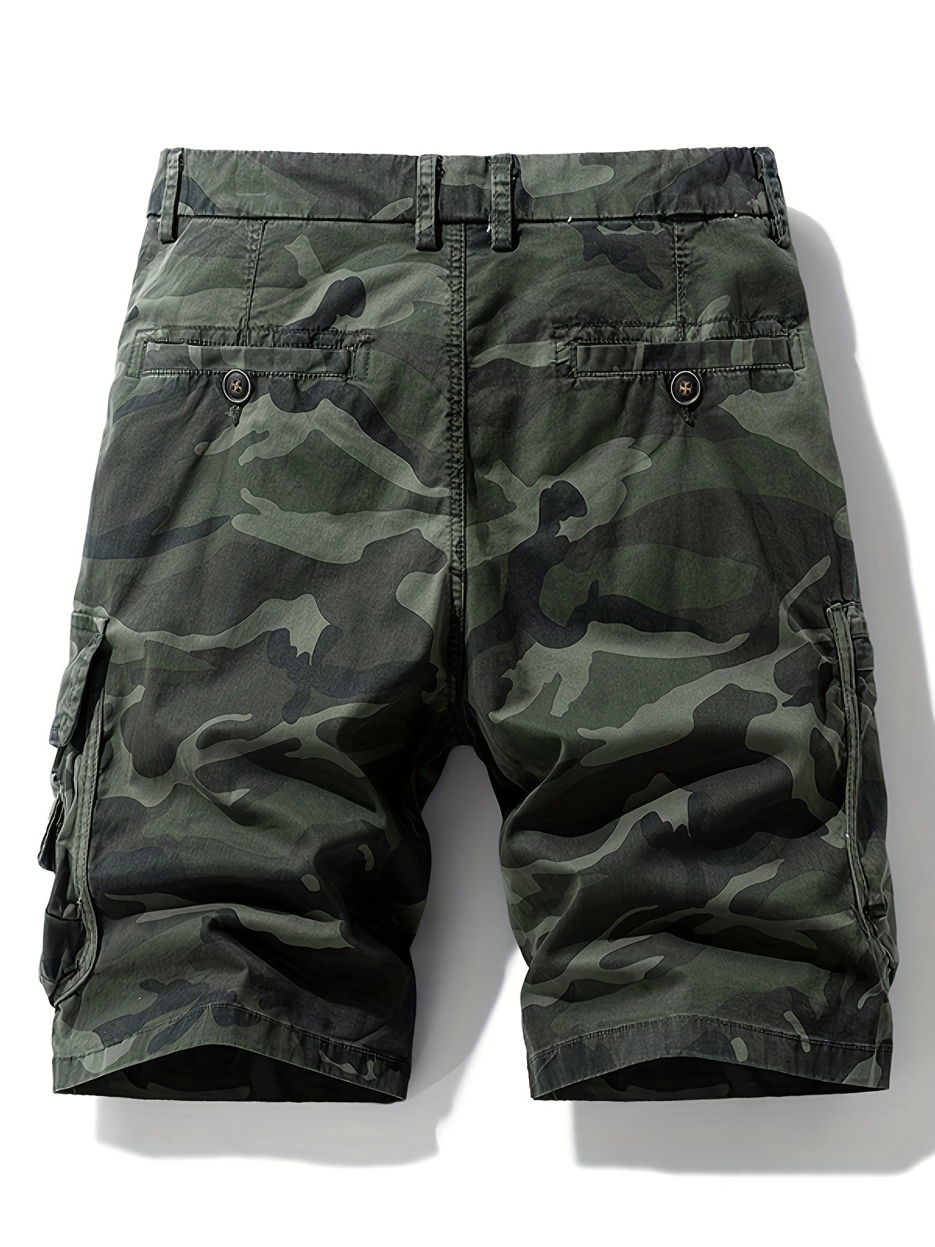 Herr Cargoshorts med Camouflagemönster – Lediga och Praktiska Shorts för Utomhusbruk