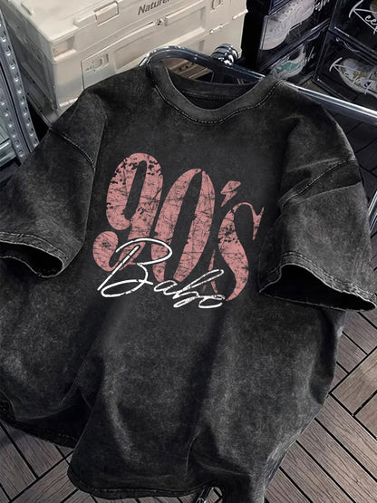 Dam T-shirt Retro Streetwear 90's Babe Sommartopp