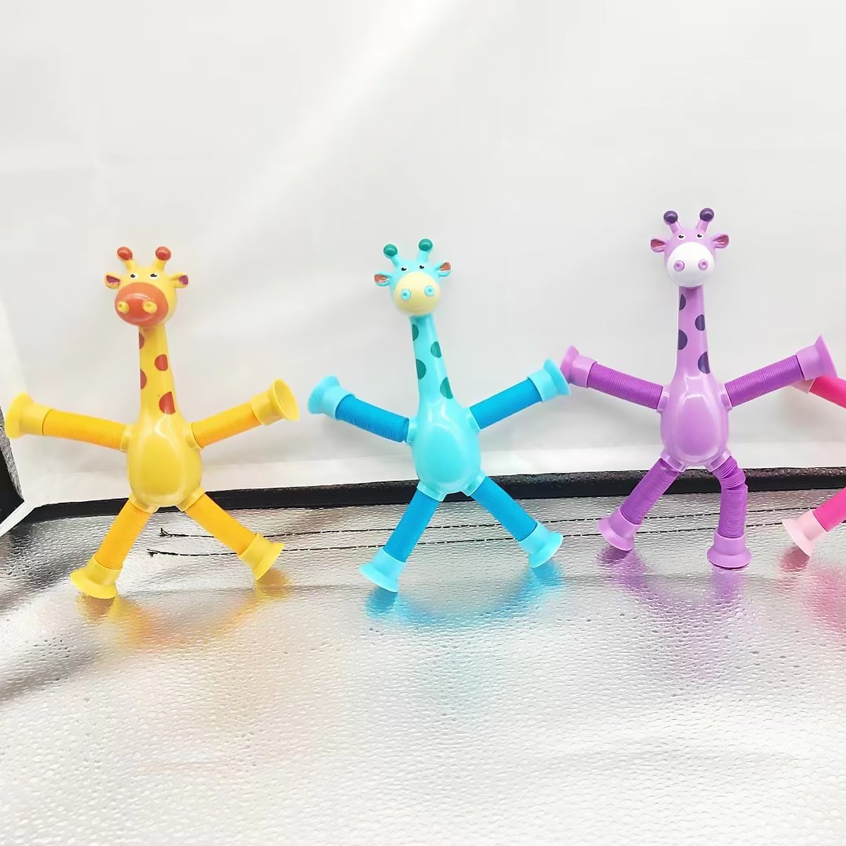 Barnleksak Giraff, Sugekopp & Teleskopisk Rör, Fidget Deformation, Pedagogisk Stressleksak