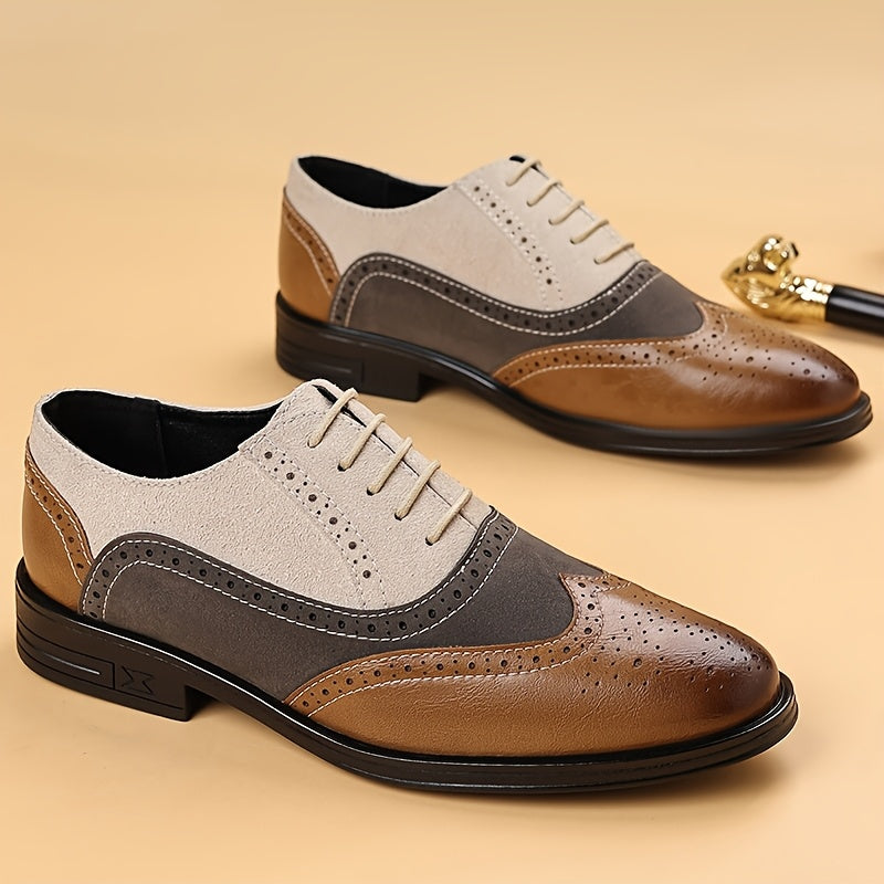 Herr Skor Klassiska Brogue Oxford Snygga Vardagsskor