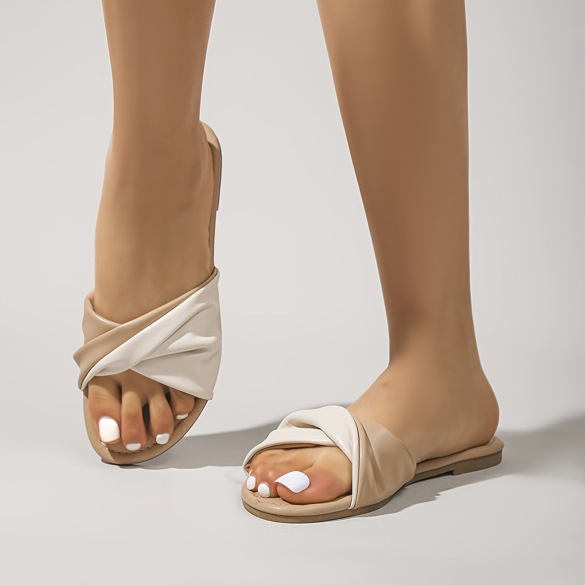 Dam Sandaler Flat Slip-In Elegant Twist Sommarstil