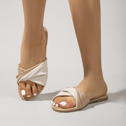 Dam Sandaler Flat Slip-In Elegant Twist Sommarstil